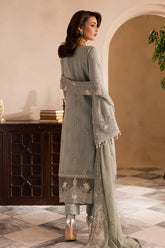 Embroidered chiffon back of ISMIRA from Miraal Luxury Chiffon collection